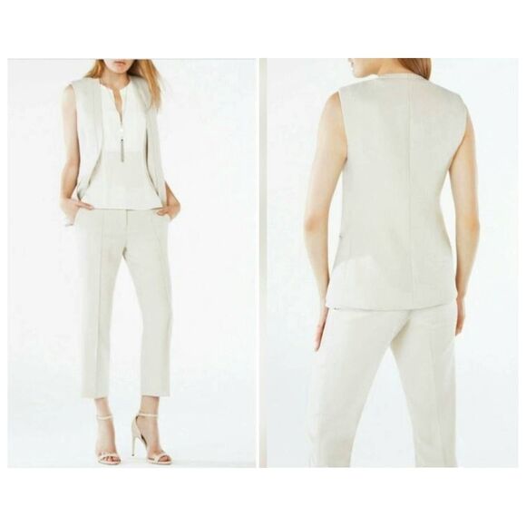BCBGMaxazria Eddie Single Hook Double Layer Professional Vest Sz. S - Picture 1 of 9